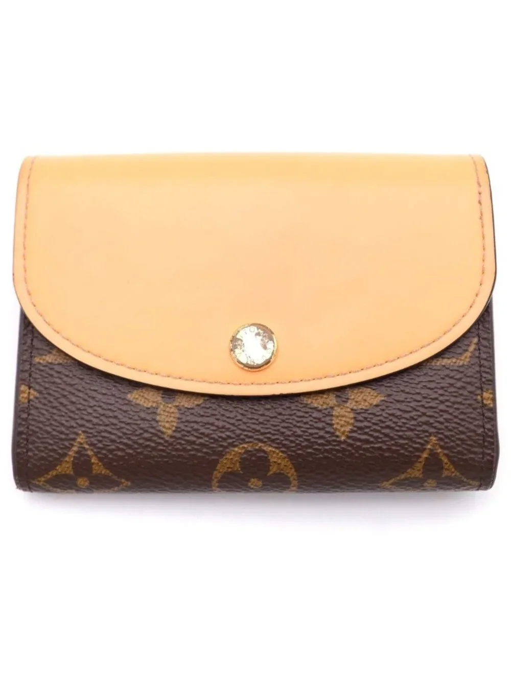 Louis Vuitton Compact Wallet Monogram Brown Orange